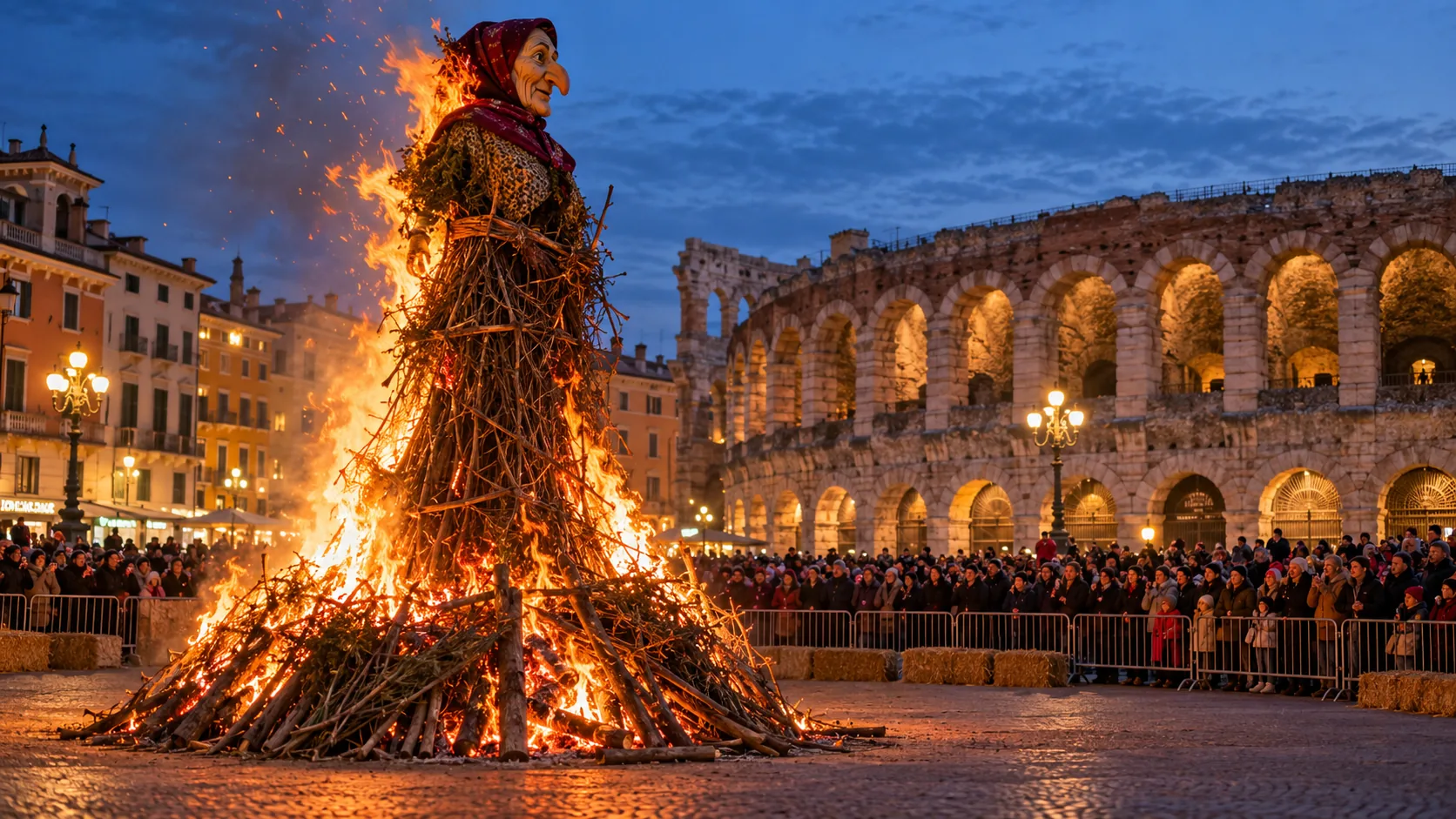 Brusa la Vecia a Verona: tradizione dell’Epifania in Piazza Bra